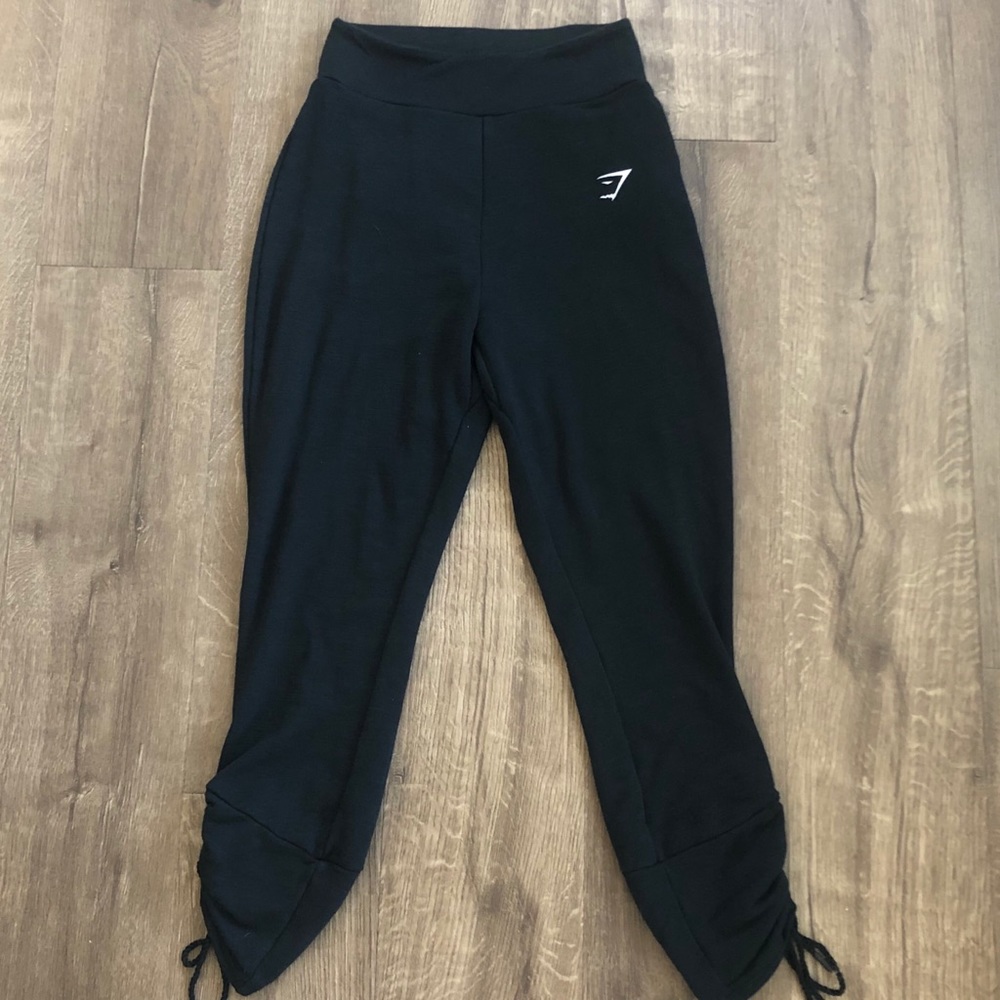 Gymshark Black Ruched Slim Fit High Rise Joggers